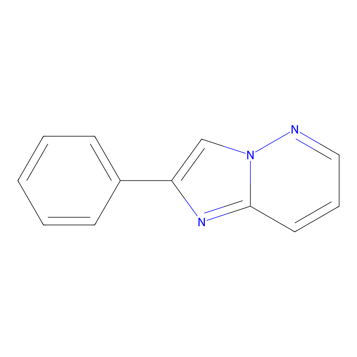 Imidazo(1,2-b)pyridazine, 2-phenyl- molecular structure, CAS 1844-54-8
