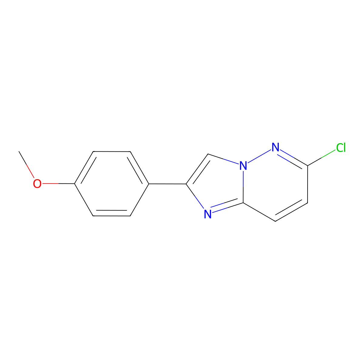 6-Chloro-2-(4-methoxyphenyl)imidazo[1,2-b]pyridazine molecular structure, CAS 1844-55-9