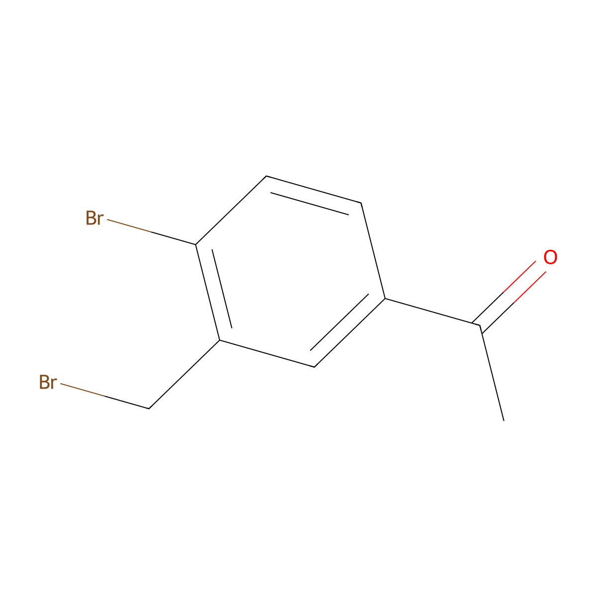 1-(4-Bromo-3-(bromomethyl)phenyl)ethanone molecular structure, CAS 1844064-91-0
