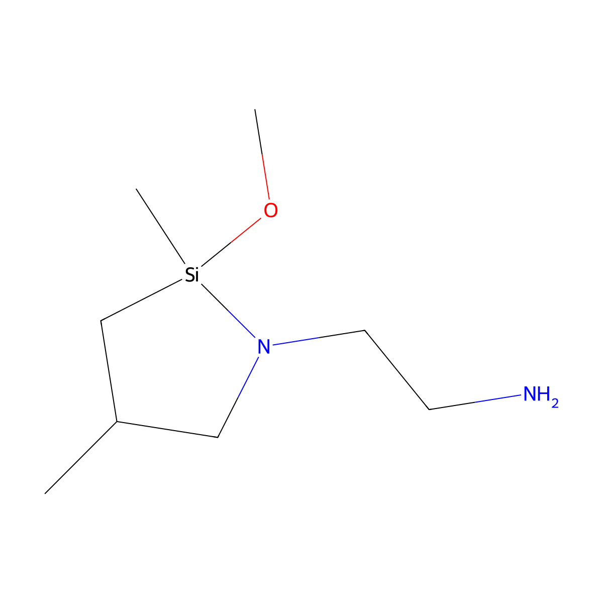 1-(2-Aminoethyl)-2-methoxy-2,4-dimethyl-1-aza-2-silacyclopentane molecular structure, CAS 18441-77-5