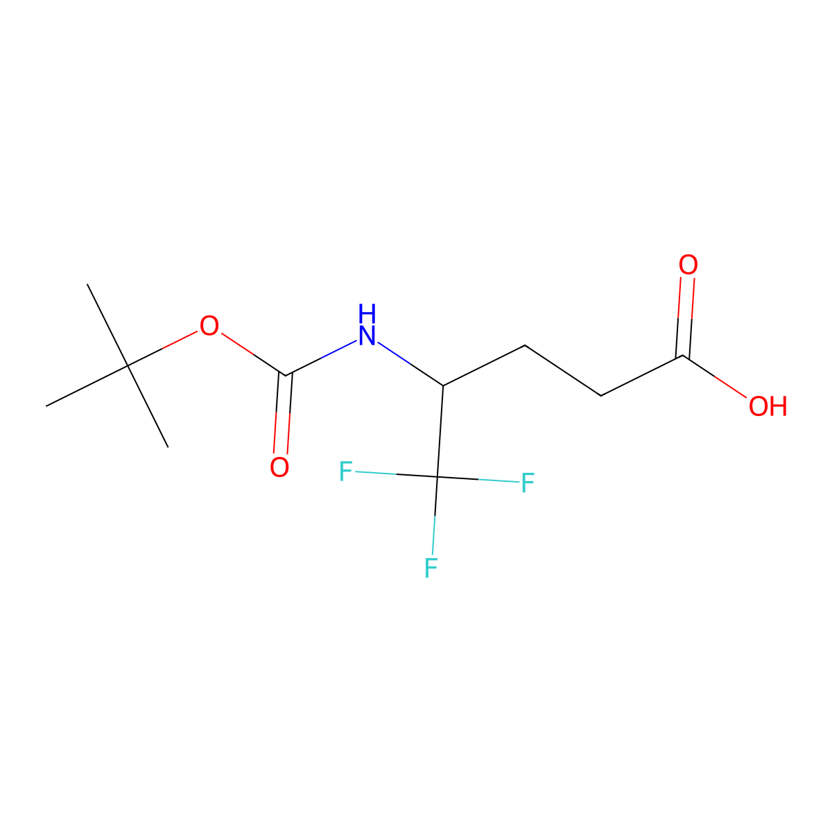 (4S)-4-(((tert-butoxy)carbonyl)amino)-5,5,5-trifluoropentanoic acid molecular structure, CAS 1844121-29-4