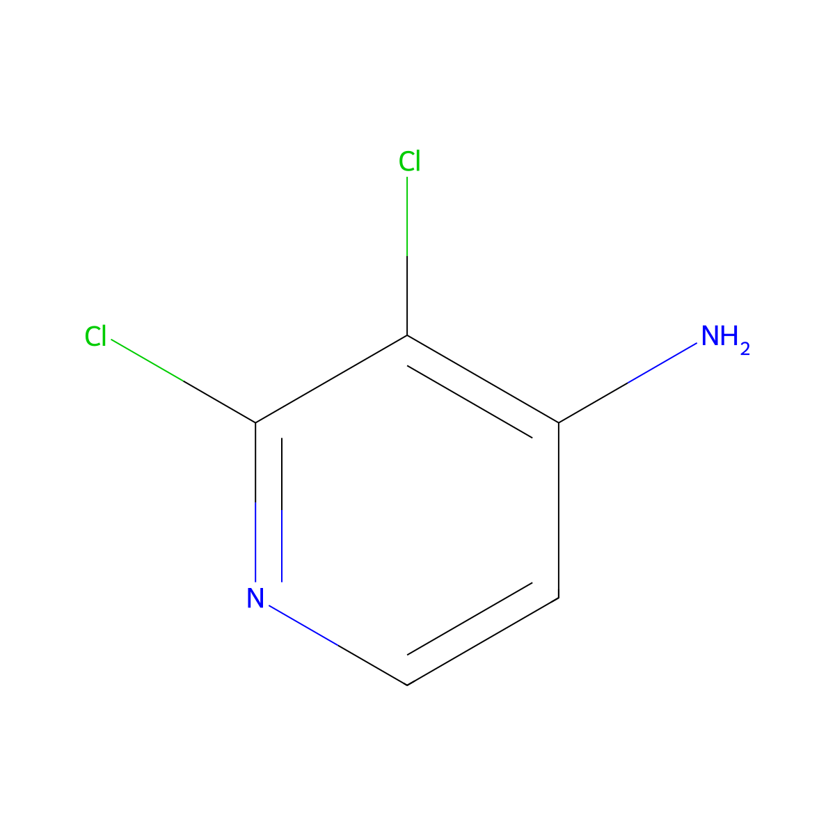 2,3-Dichloro-4-pyridinamine molecular structure, CAS 184416-83-9