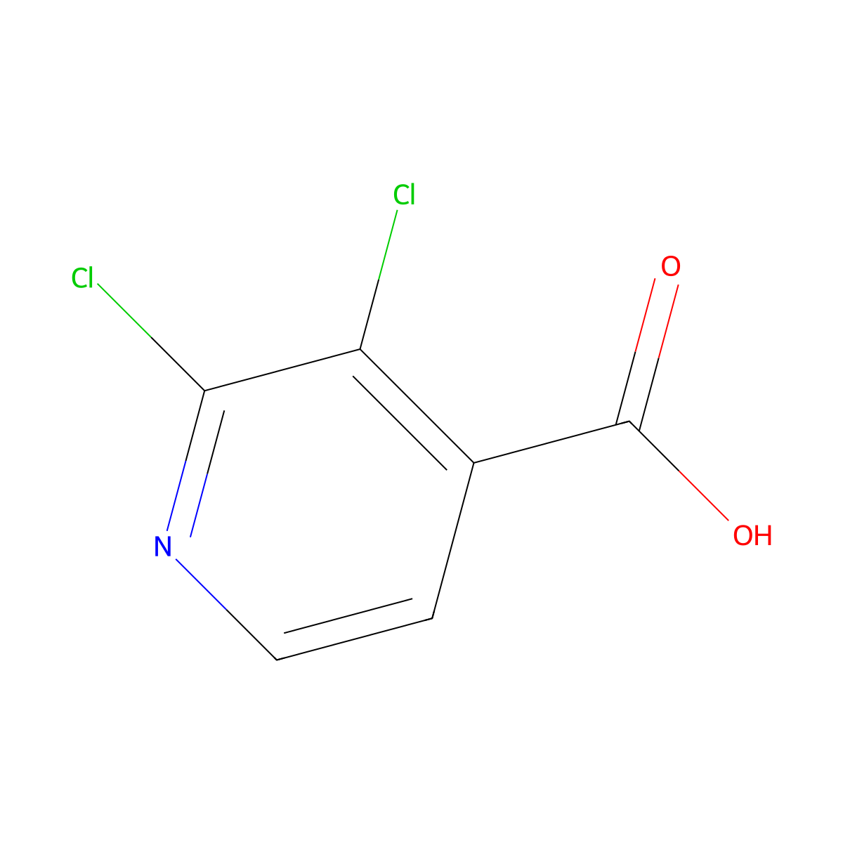 2,3-Dichloropyridine-4-carboxylic acid molecular structure, CAS 184416-84-0
