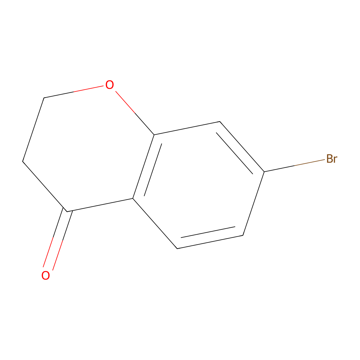 7-bromo-3,4-dihydro-2H-1-benzopyran-4-one molecular structure, CAS 18442-22-3