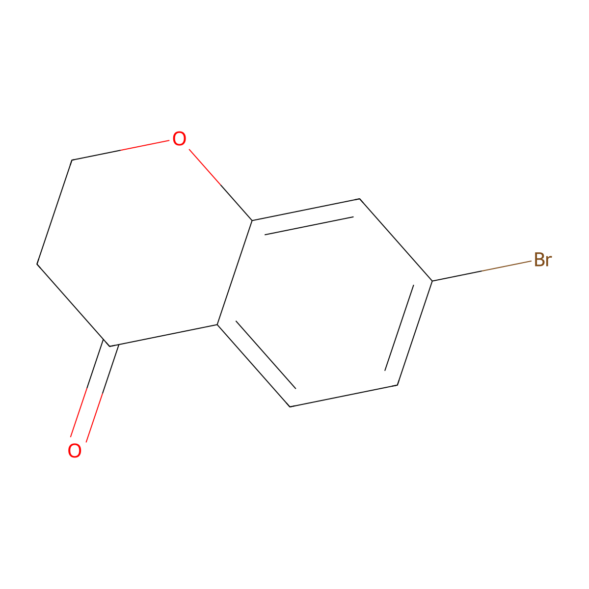 7-bromo-3,4-dihydro-2H-1-benzopyran-4-one molecular structure, CAS 18442-22-3