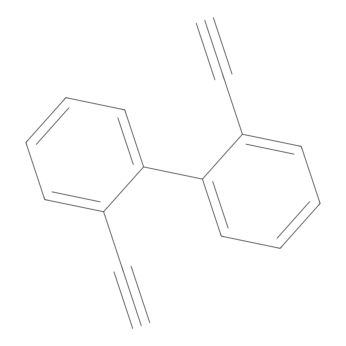 1,1'-Biphenyl, 2,2'-diethynyl- molecular structure, CAS 18442-29-0
