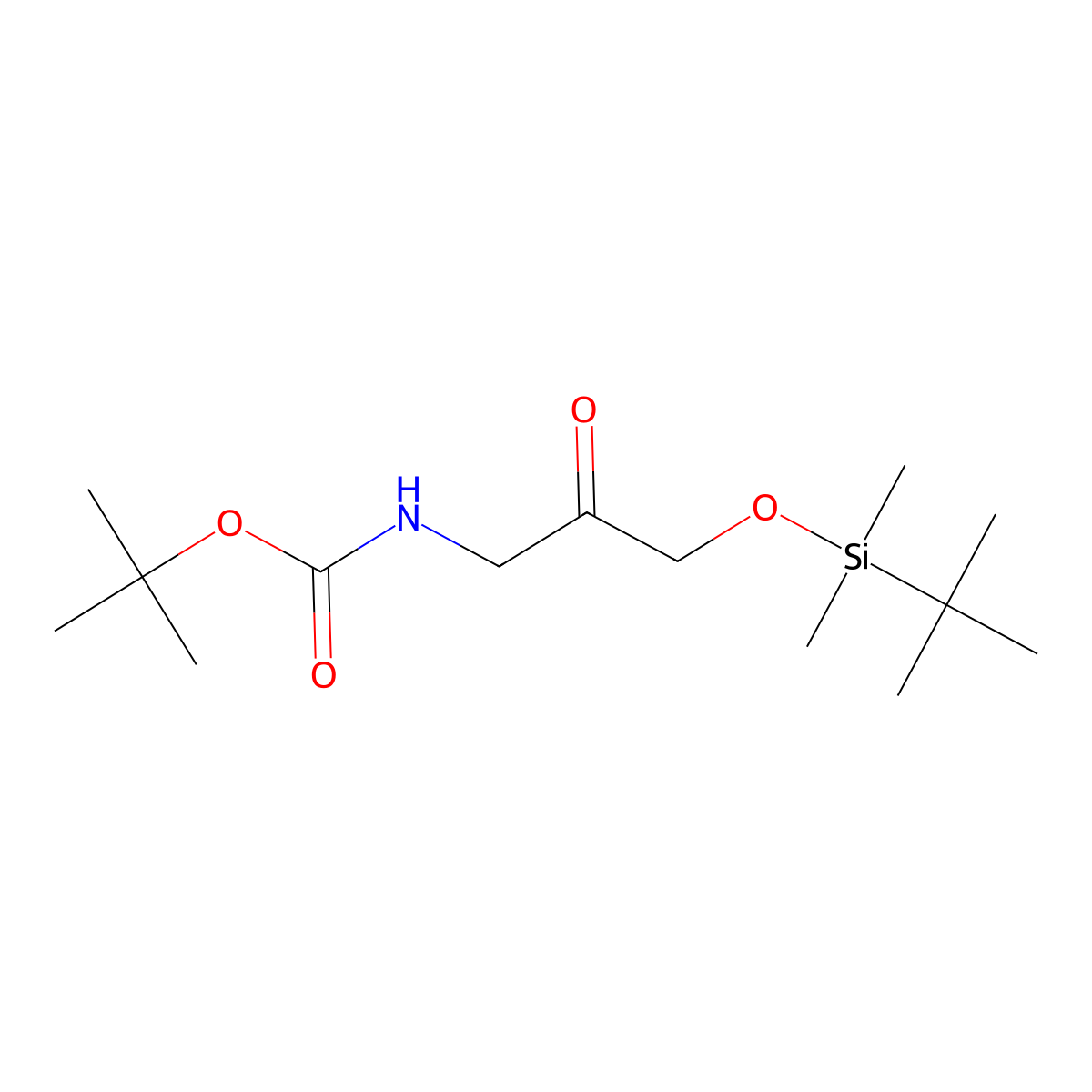 tert-Butyl (3-((tert-butyldimethylsilyl)oxy)-2-oxopropyl)carbamate molecular structure, CAS 184429-84-3