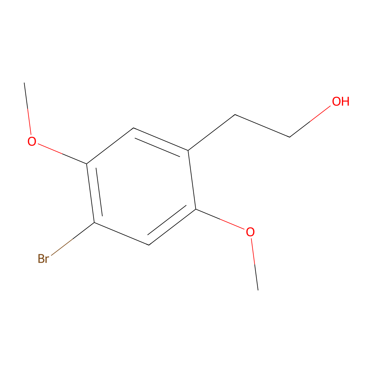 4-Bromo-2,5-dimethoxyphenylethyl alcohol molecular structure, CAS 184473-60-7