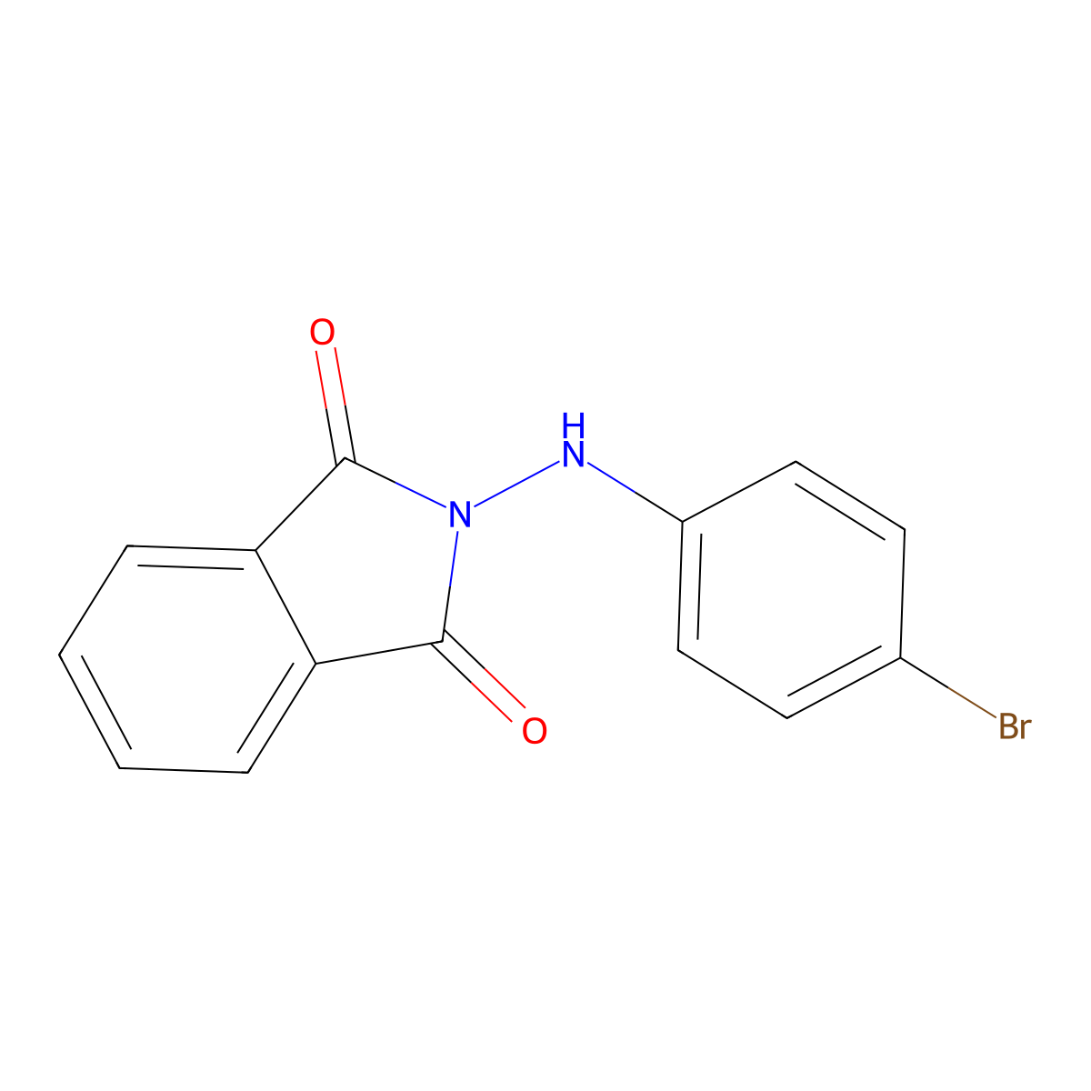 2-(4-bromoanilino)-1H-isoindole-1,3(2H)-dione molecular structure, CAS 184474-85-9