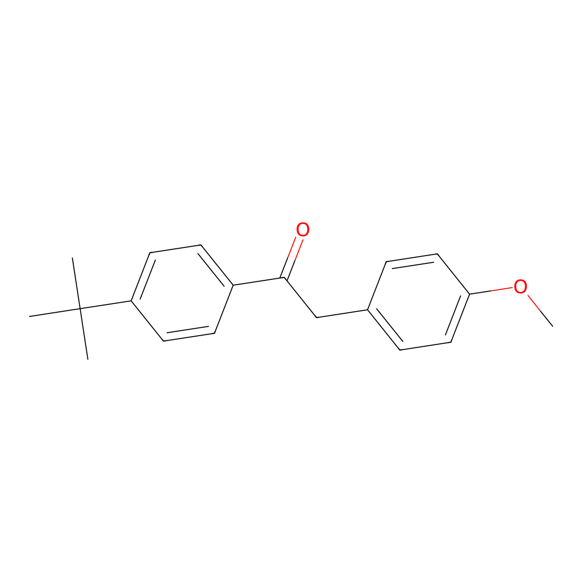 1-(4-tert-Butylphenyl)-2-(4-methoxyphenyl)ethanone molecular structure, CAS 184477-20-1