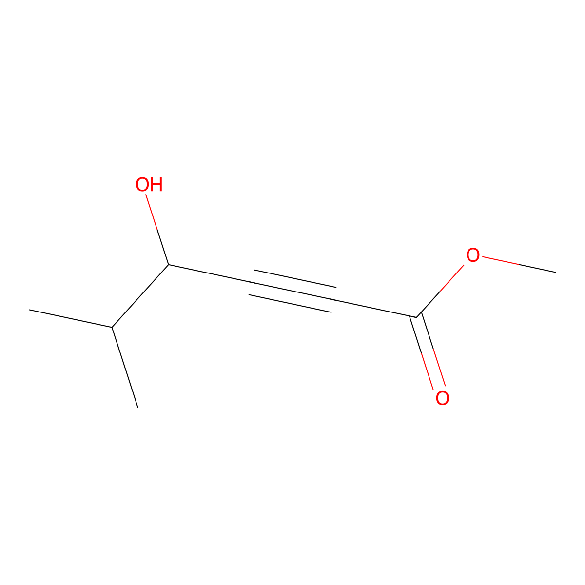 Methyl 4-hydroxy-5-methylhex-2-ynoate molecular structure, CAS 184479-80-9