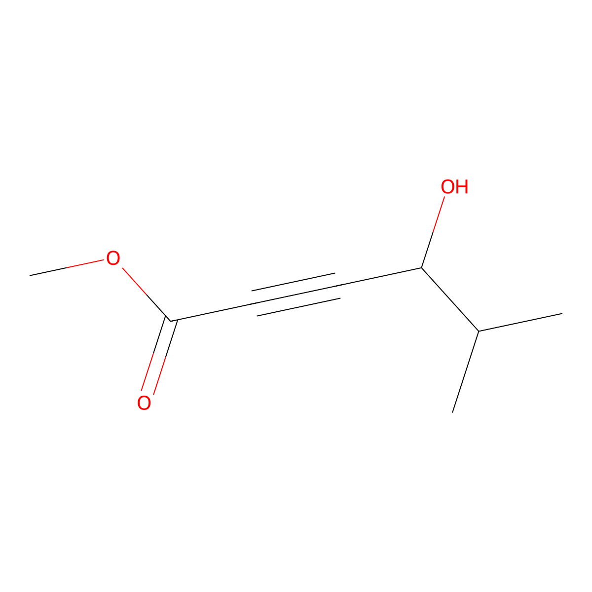 Methyl 4-hydroxy-5-methylhex-2-ynoate molecular structure, CAS 184479-80-9