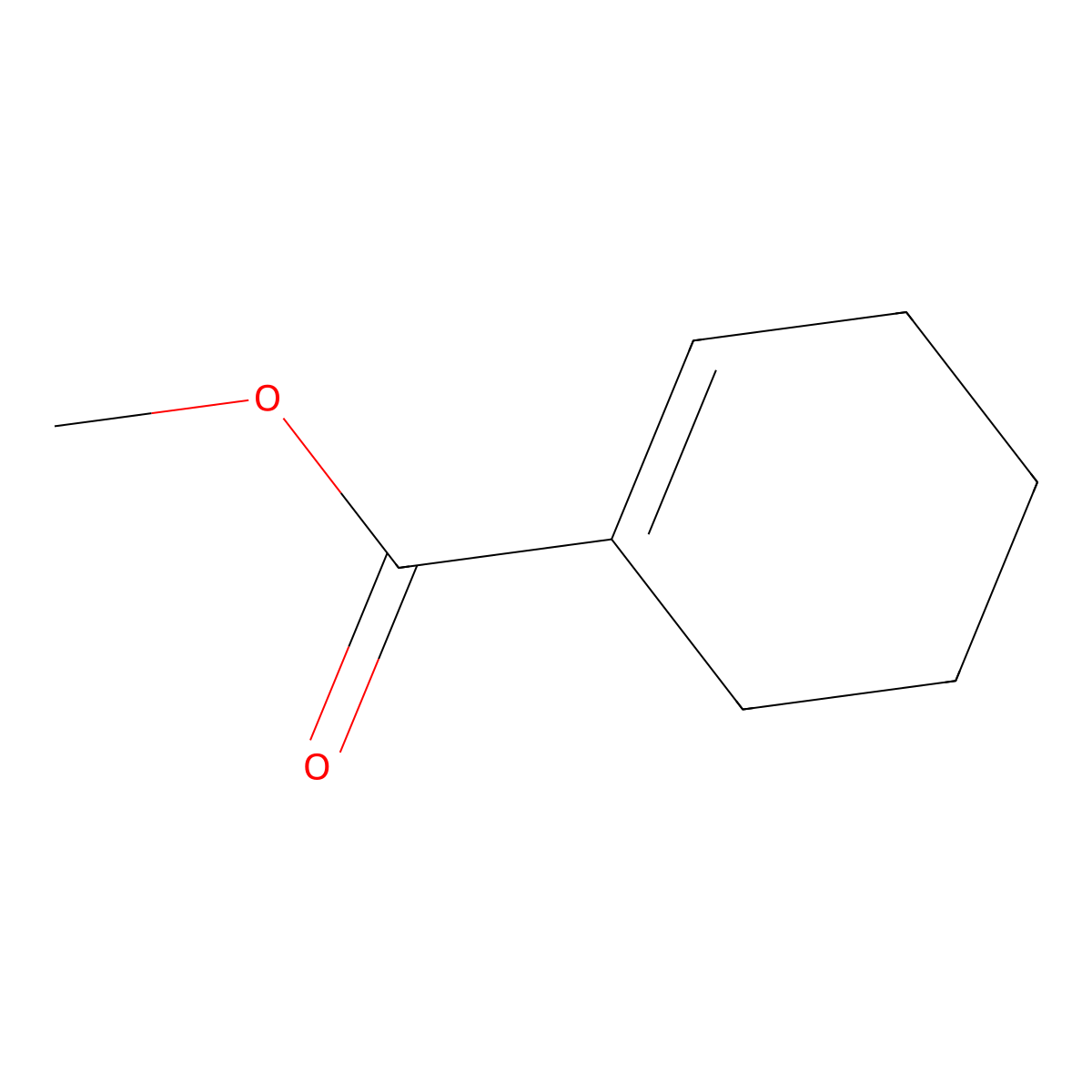 Methyl cyclohex-1-ene-1-carboxylate molecular structure, CAS 18448-47-0