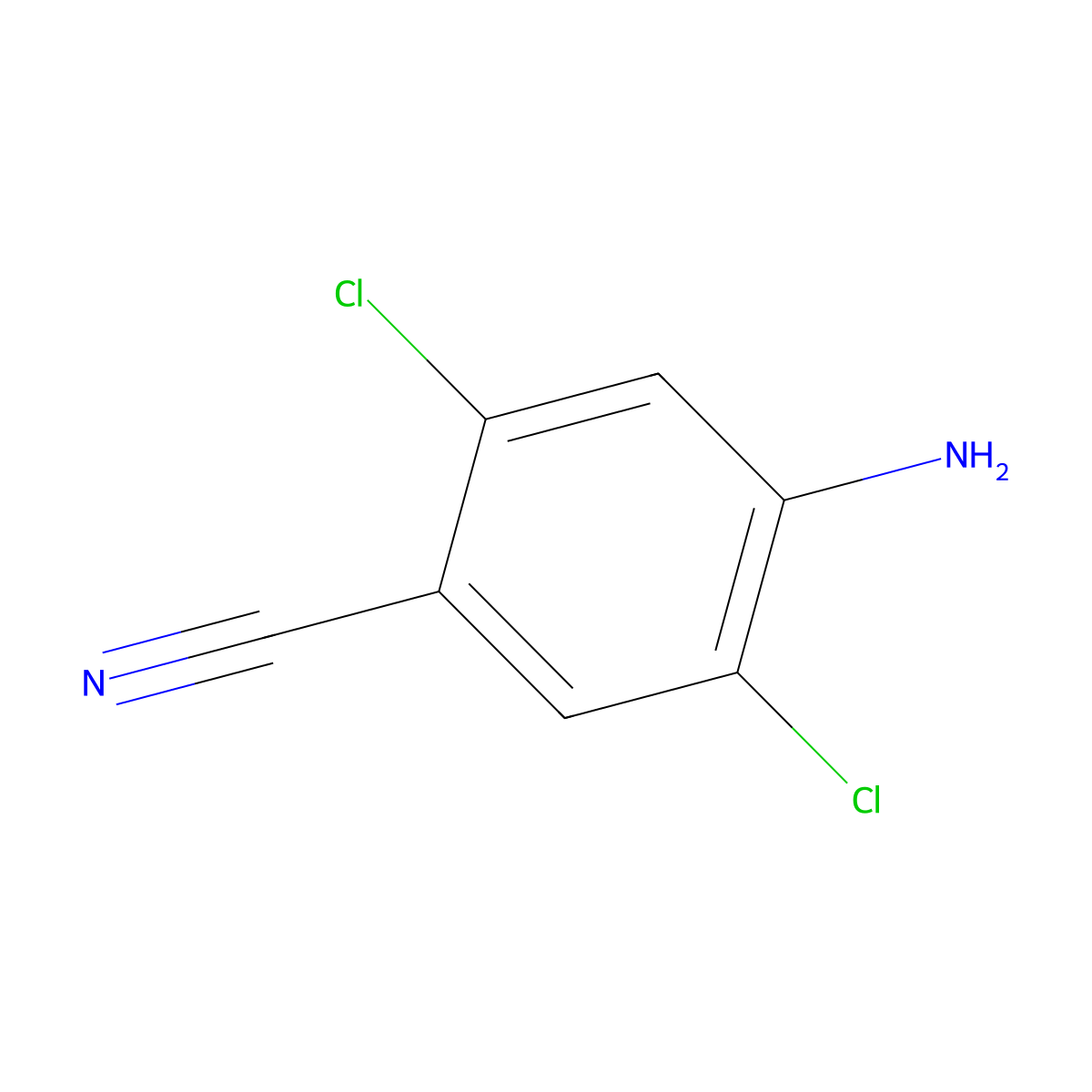 4-Amino-2,5-dichlorobenzonitrile molecular structure, CAS 18448-83-4