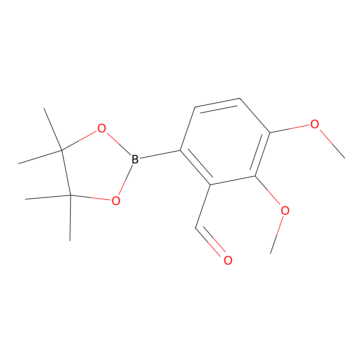 2,3-Dimethoxy-6-(4,4,5,5-tetramethyl-1,3,2-dioxaborolan-2-yl)benzaldehyde molecular structure, CAS 1844839-25-3