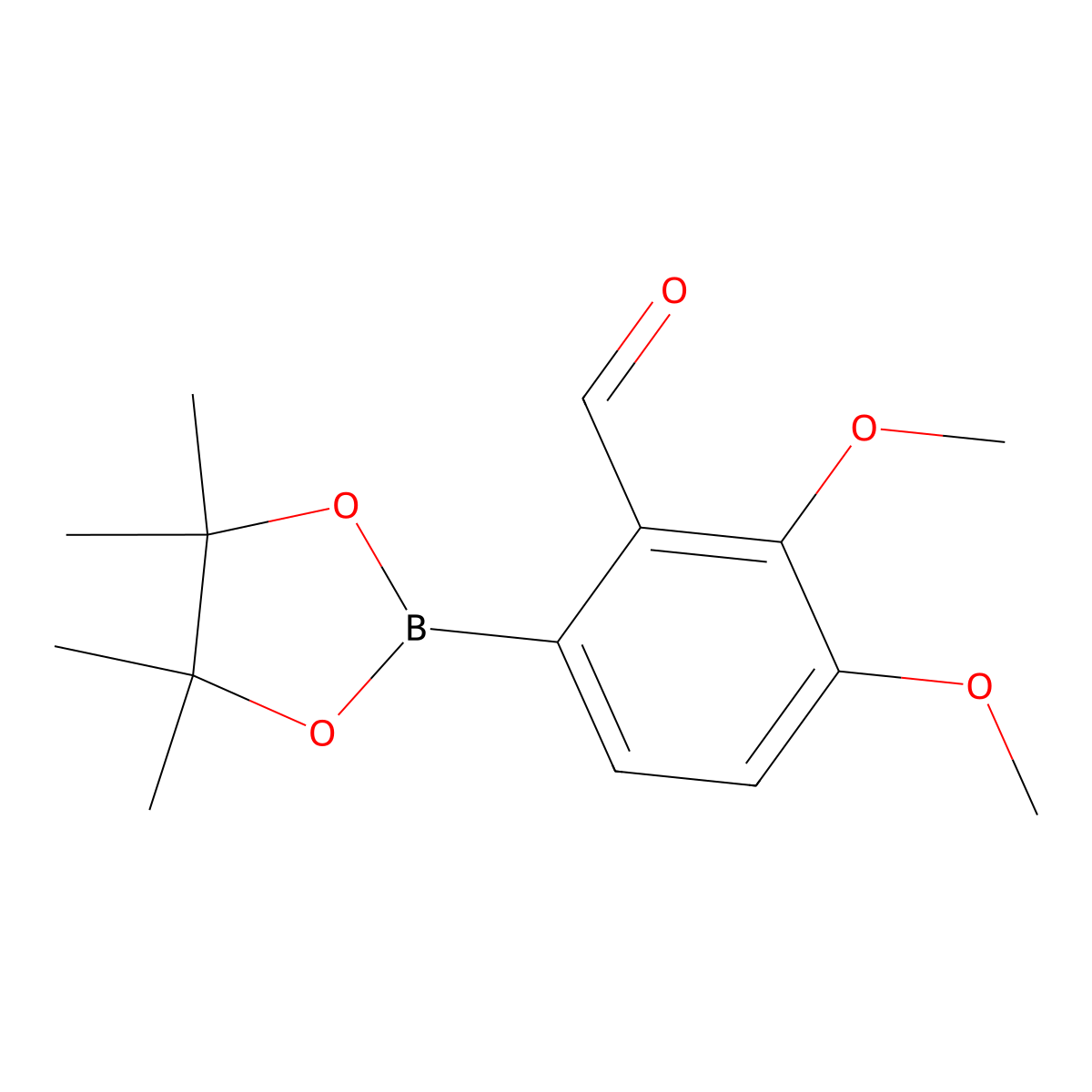 2,3-Dimethoxy-6-(4,4,5,5-tetramethyl-1,3,2-dioxaborolan-2-yl)benzaldehyde molecular structure, CAS 1844839-25-3
