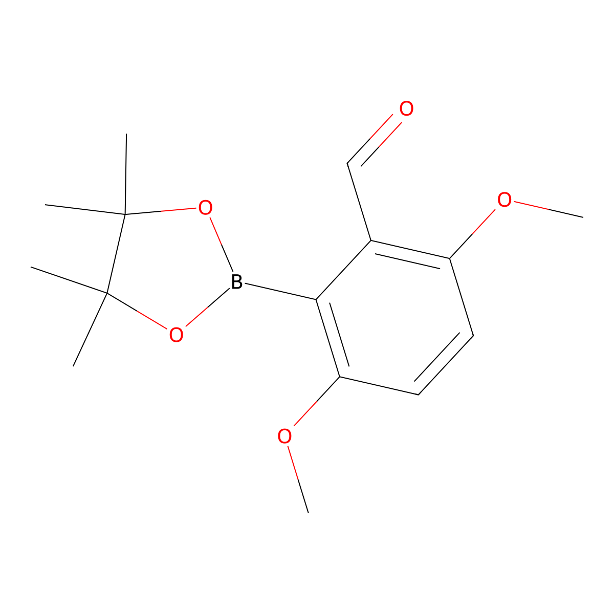 3,6-Dimethoxy-2-(4,4,5,5-tetramethyl-1,3,2-dioxaborolan-2-yl)benzaldehyde molecular structure, CAS 1844839-26-4