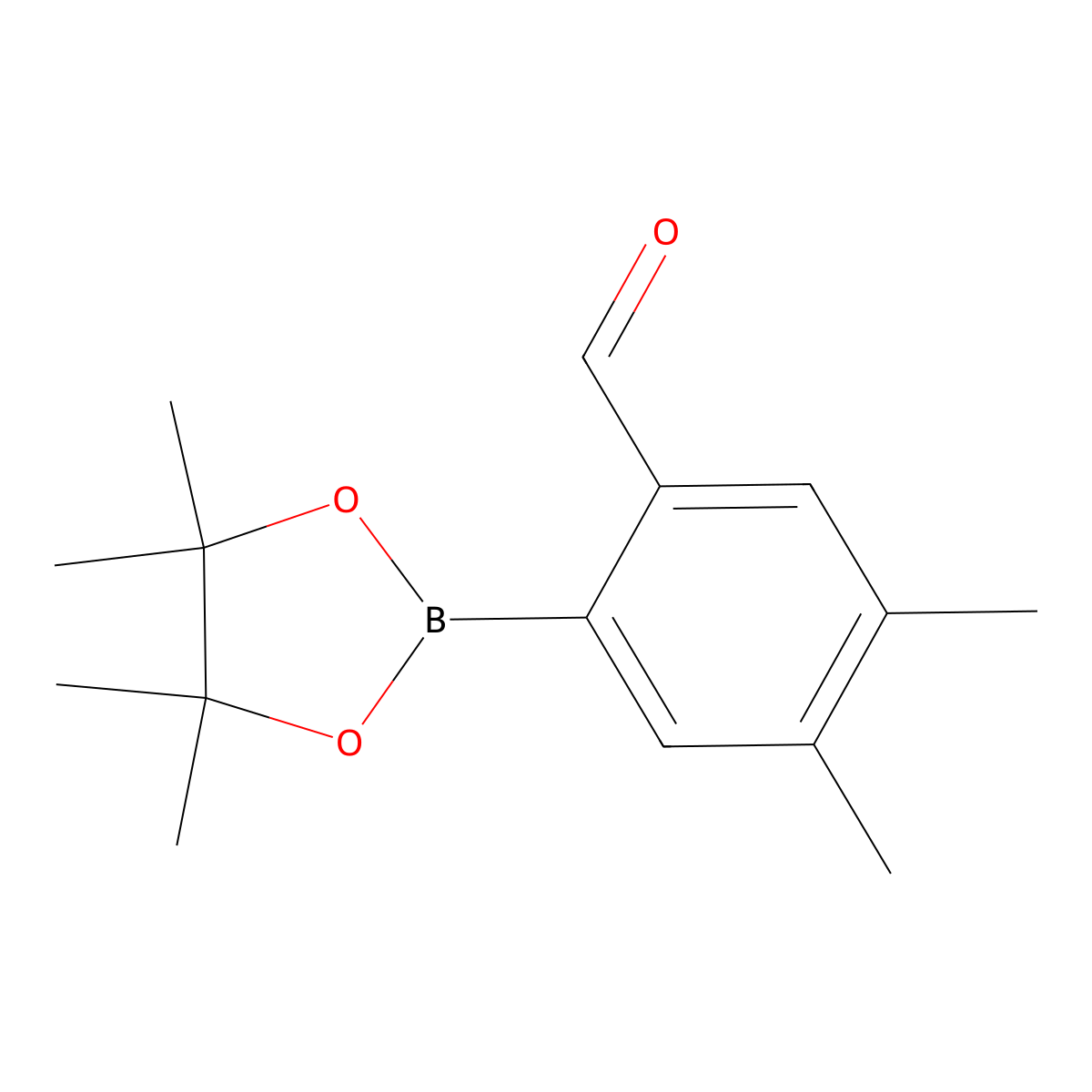 4,5-Dimethyl-2-(4,4,5,5-tetramethyl-1,3,2-dioxaborolan-2-yl)benzaldehyde molecular structure, CAS 1844839-27-5