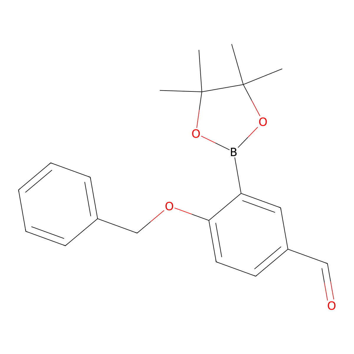 4-(Benzyloxy)-3-(4,4,5,5-tetramethyl-1,3,2-dioxaborolan-2-yl)benzaldehyde molecular structure, CAS 1844839-28-6