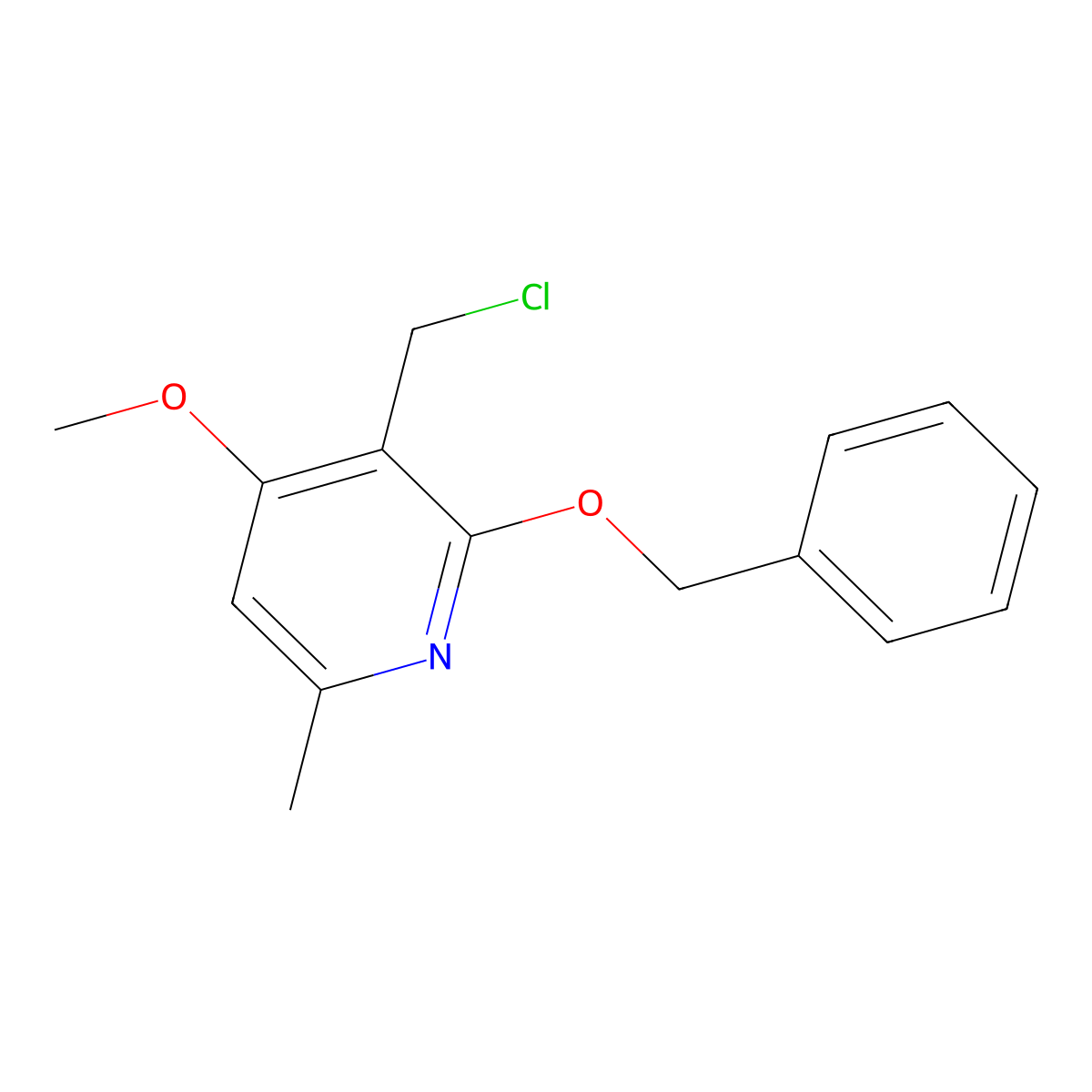 2-(Benzyloxy)-3-(chloromethyl)-4-methoxy-6-methylpyridine molecular structure, CAS 1844851-16-6
