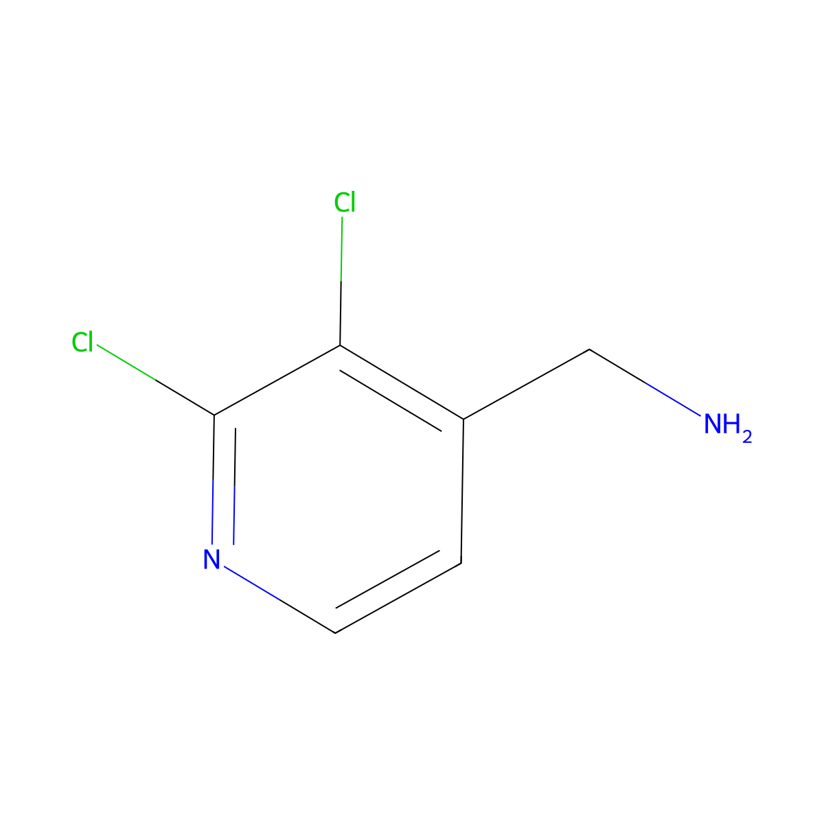 (2,3-Dichloropyridin-4-yl)methanamine molecular structure, CAS 1844870-49-0