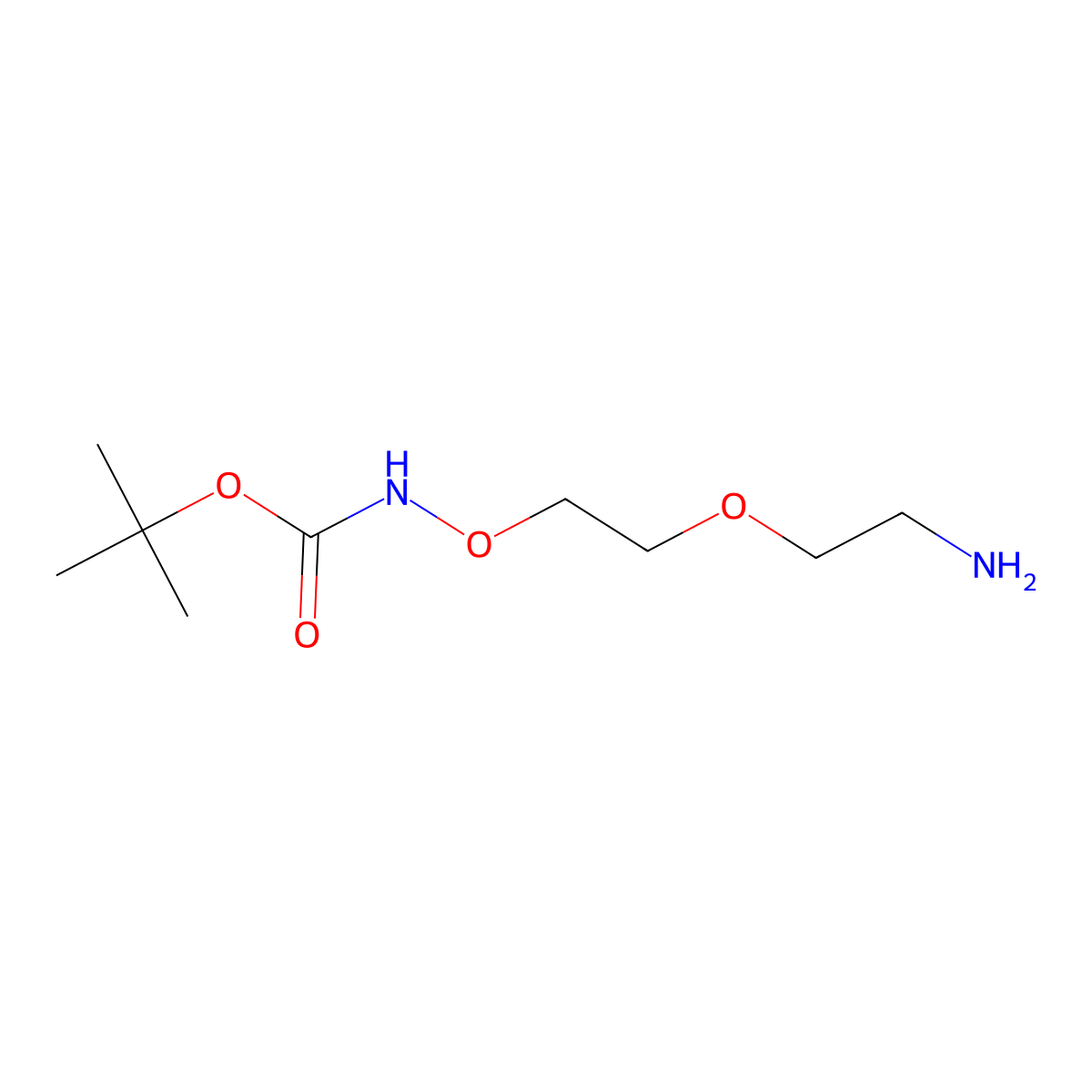 t-Boc-Aminooxy-PEG1-amine molecular structure, CAS 1844894-82-1