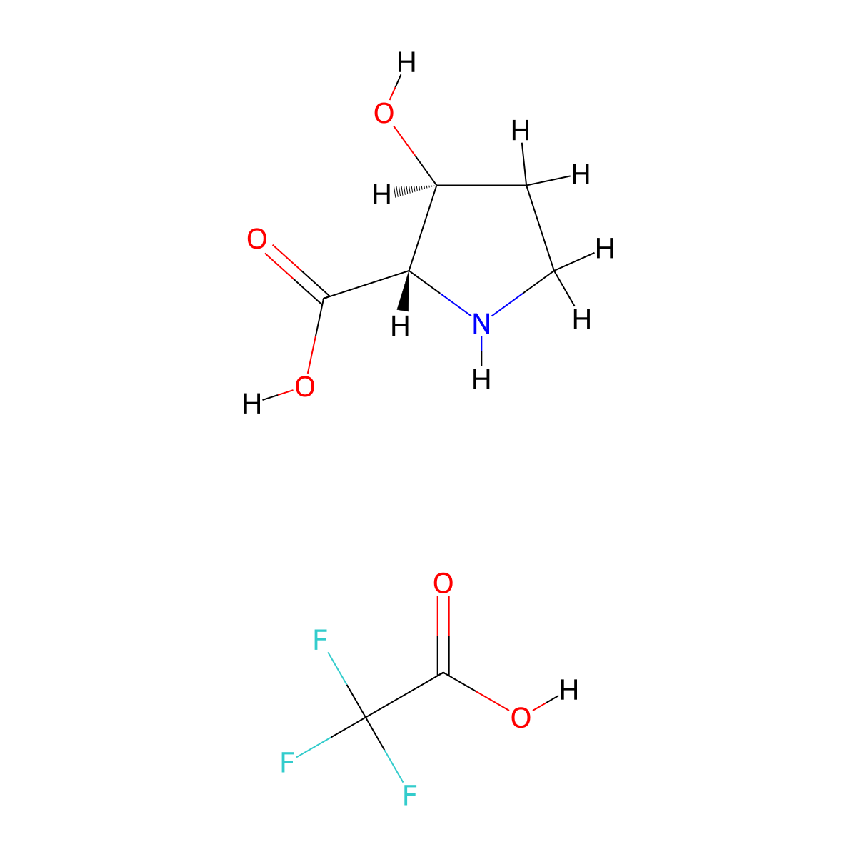 (2S,3S)-3-Hydroxypyrrolidine-2-carboxylic acid 2,2,2-trifluoroacetic acid molecular structure, CAS 1844898-10-7