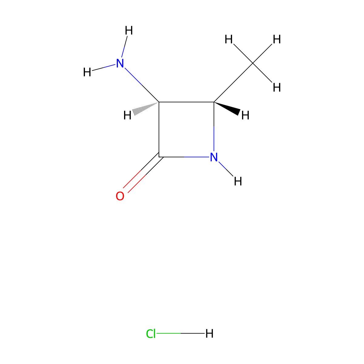 (3S,4S)-3-Amino-4-methylazetidin-2-one hydrochloride molecular structure, CAS 1844898-11-8