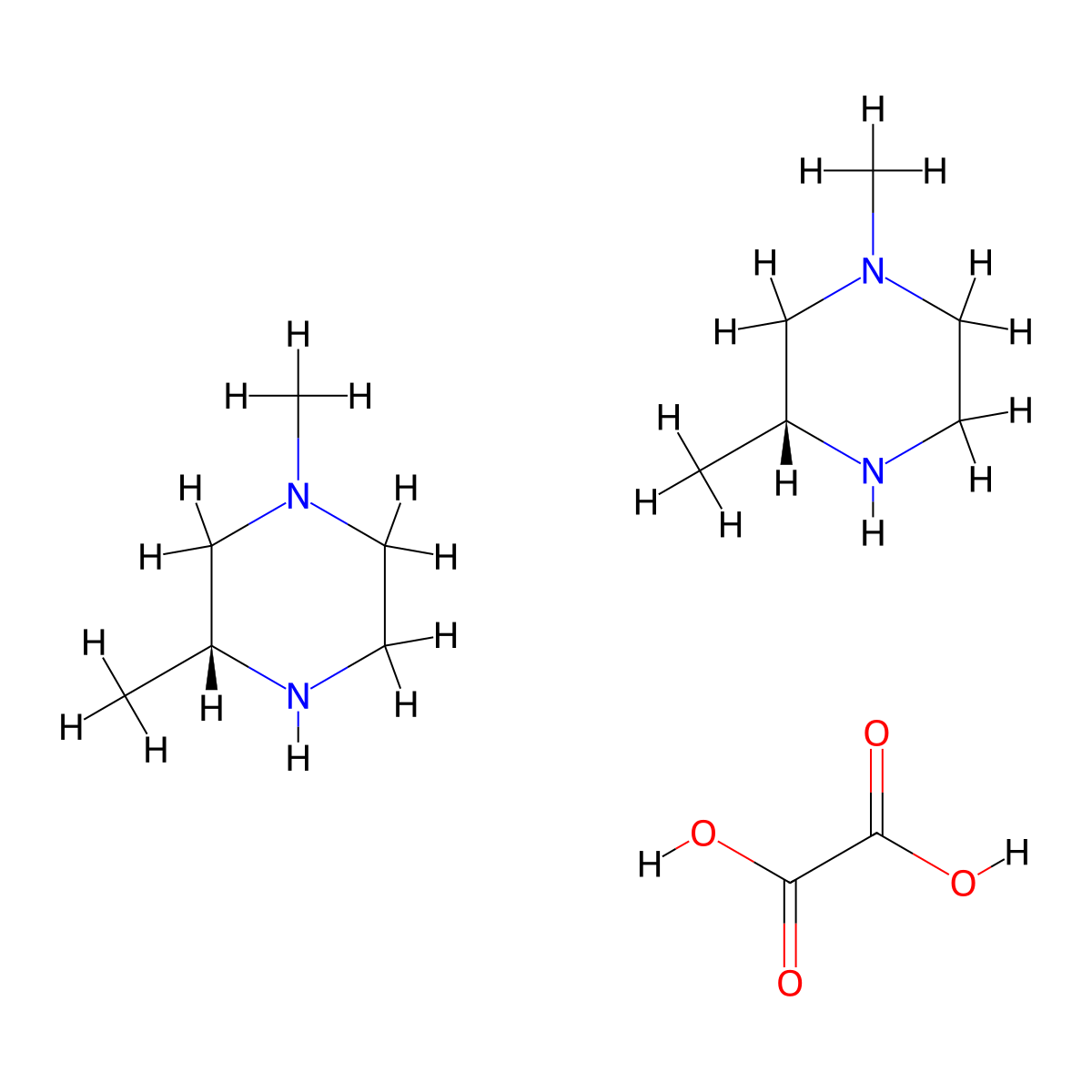 (3R)-1,3-Dimethylpiperazine hemioxalate molecular structure, CAS 1844898-15-2