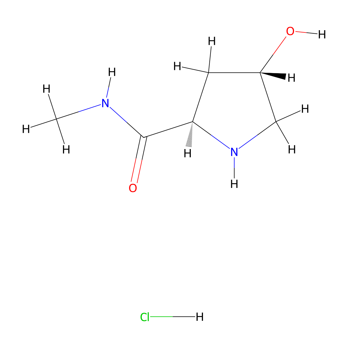 (2r,4s)-4-Hydroxy-n-methylpyrrolidine-2-carboxamide hydrochloride molecular structure, CAS 1844961-77-8