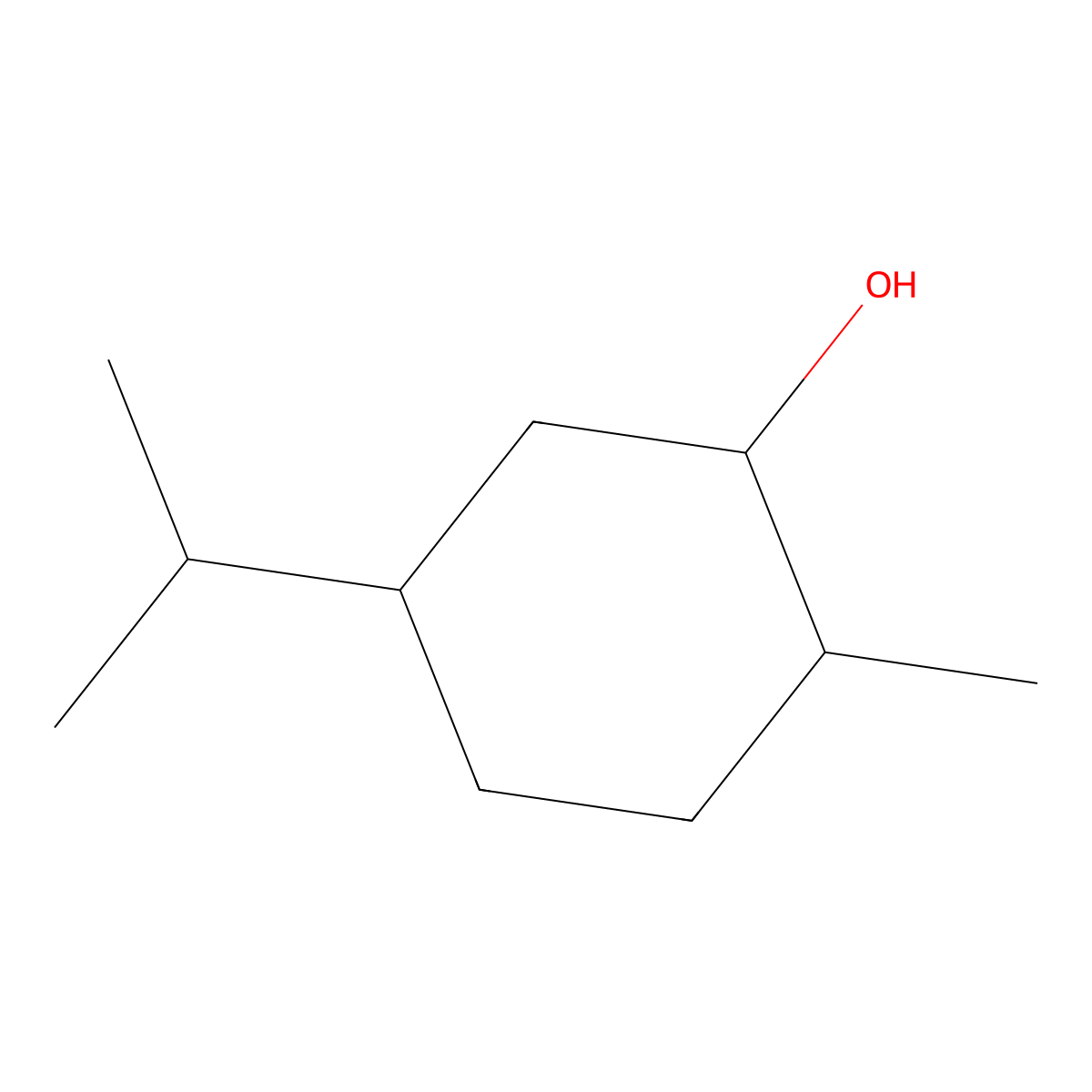 2-Methyl-5-(propan-2-yl)cyclohexan-1-ol molecular structure, CAS 1845-59-6