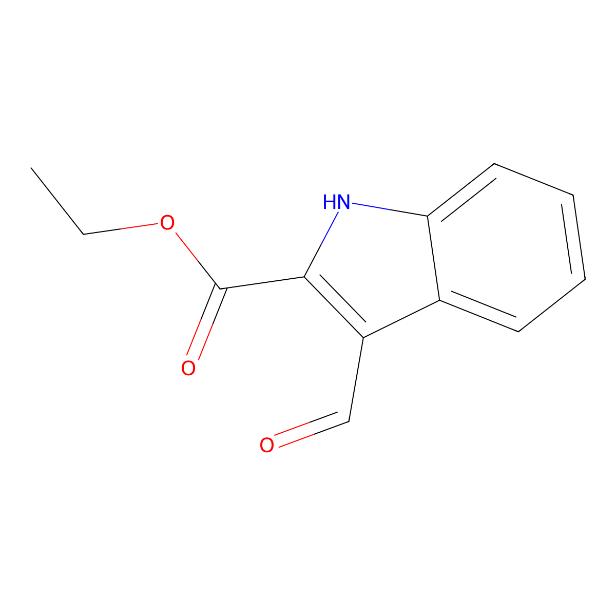 ethyl 3-formyl-1H-indole-2-carboxylate molecular structure, CAS 18450-27-6