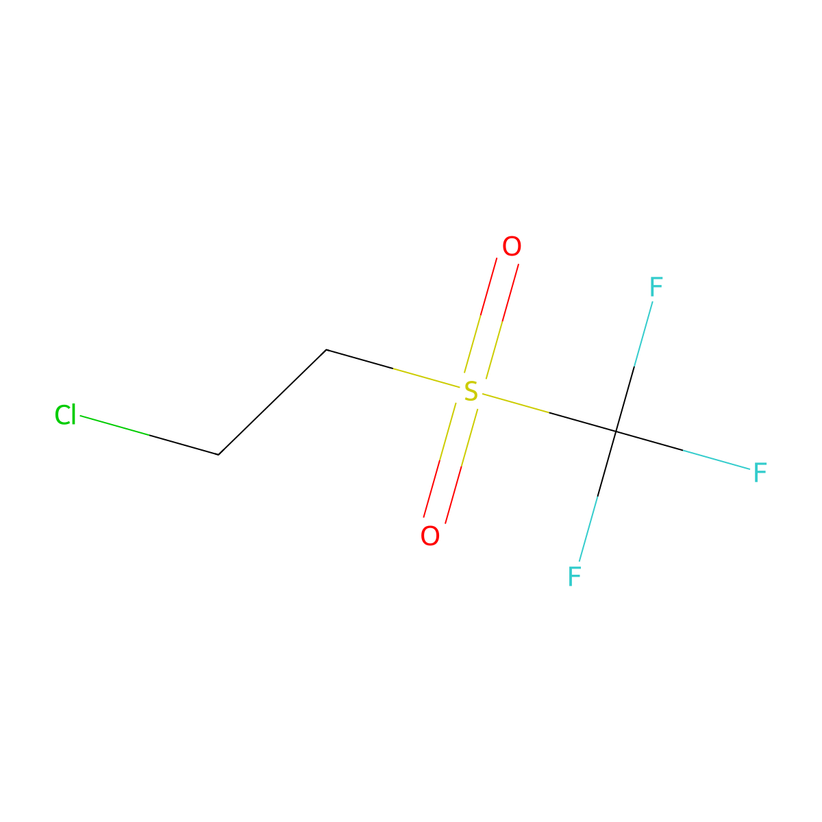 1-Chloro-2-trifluoromethanesulfonylethane molecular structure, CAS 18450-56-1