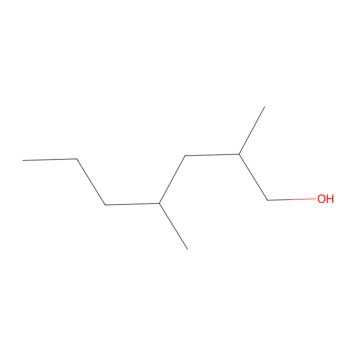 (2S,4R)-(-)-2,4-Dimethylheptan-1-ol molecular structure, CAS 18450-74-3