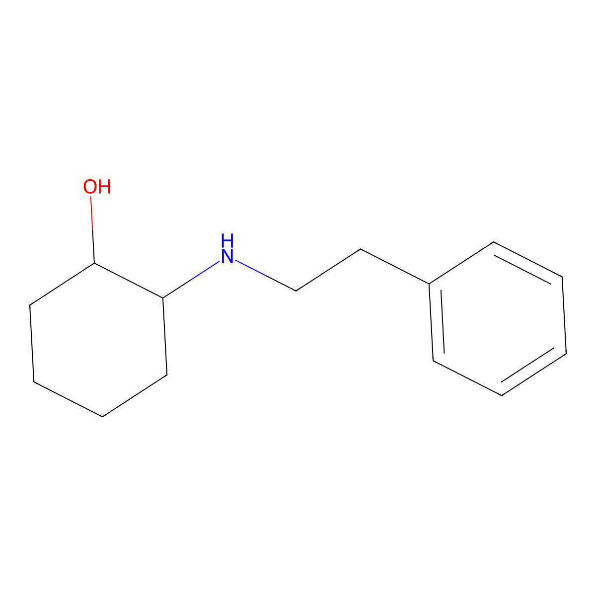 (1S,2S)-2-[(2-phenylethyl)amino]cyclohexan-1-ol molecular structure, CAS 1845031-51-7