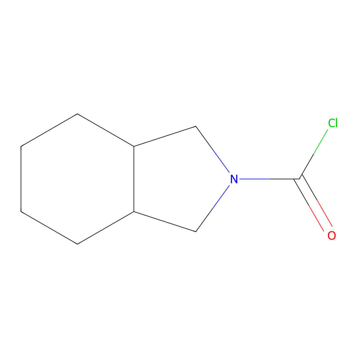 (3Ar,7as)-octahydro-1h-isoindole-2-carbonyl chloride molecular structure, CAS 1845038-93-8