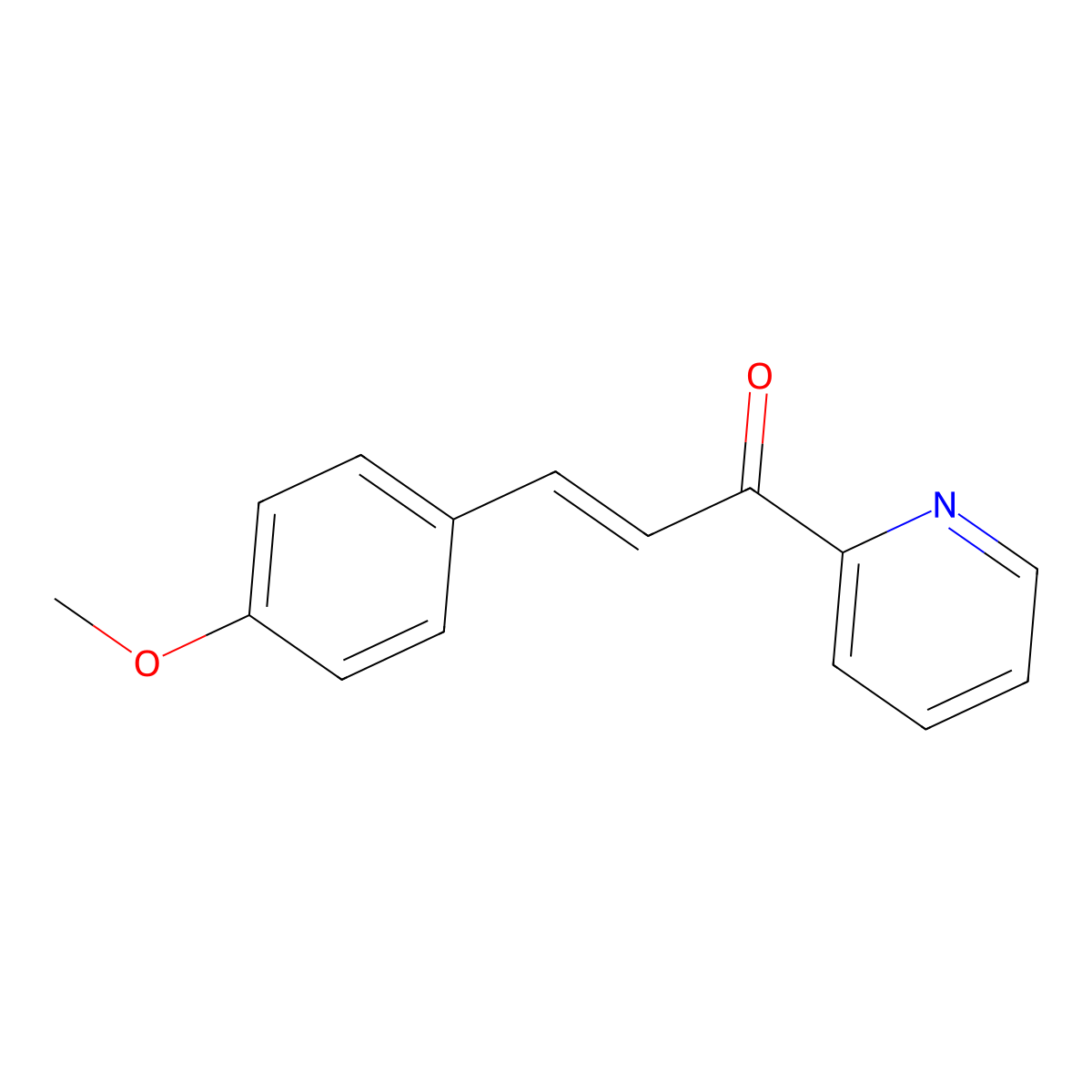 2-[3-(4-Methoxyphenyl)-1-oxoprop-2-enyl]pyridine molecular structure, CAS 18451-44-0