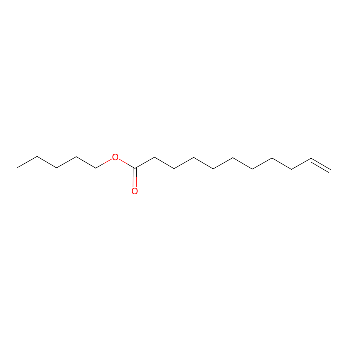 10-Undecenoic acid, pentyl ester molecular structure, CAS 18451-96-2