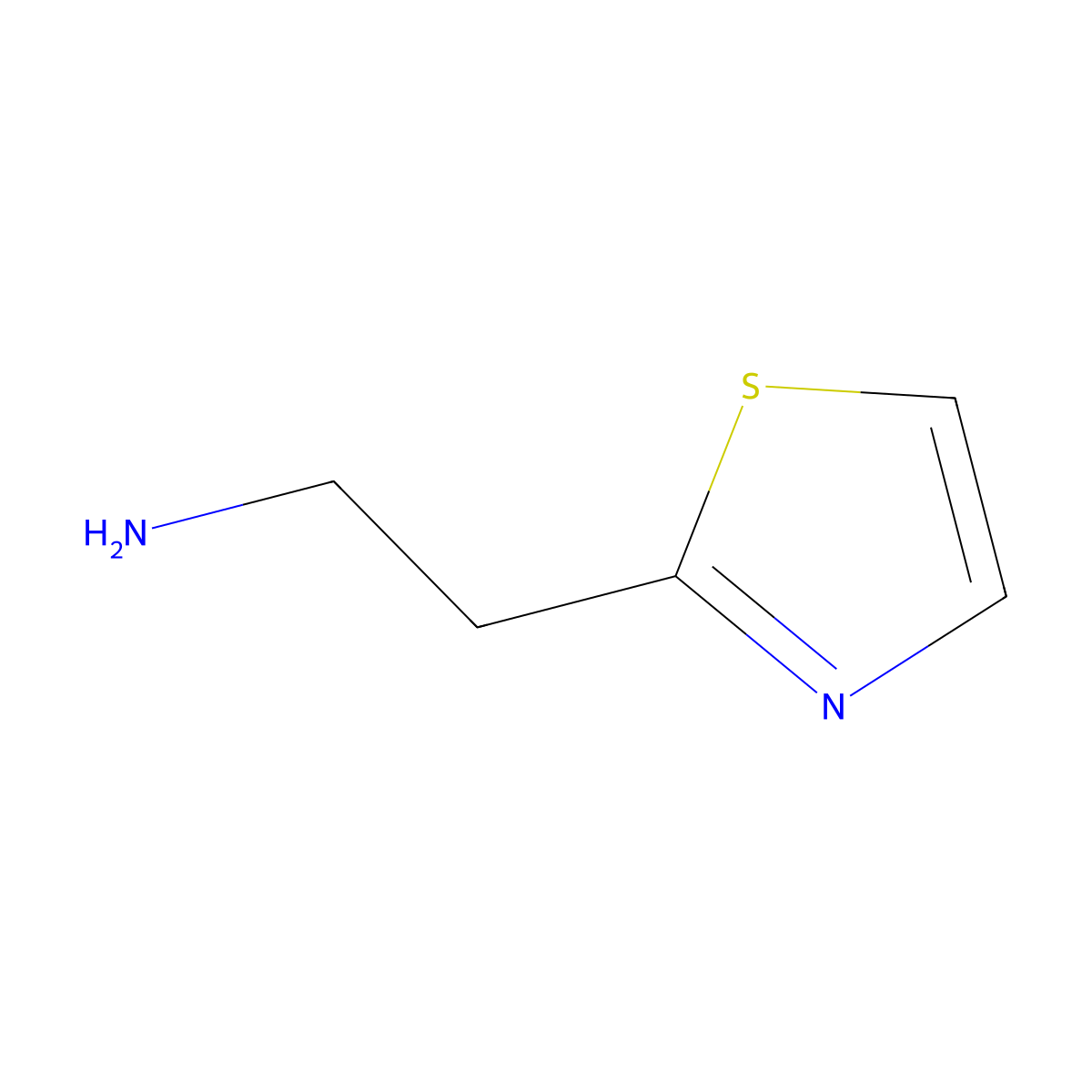 2-Thiazolylethylamine molecular structure, CAS 18453-07-1