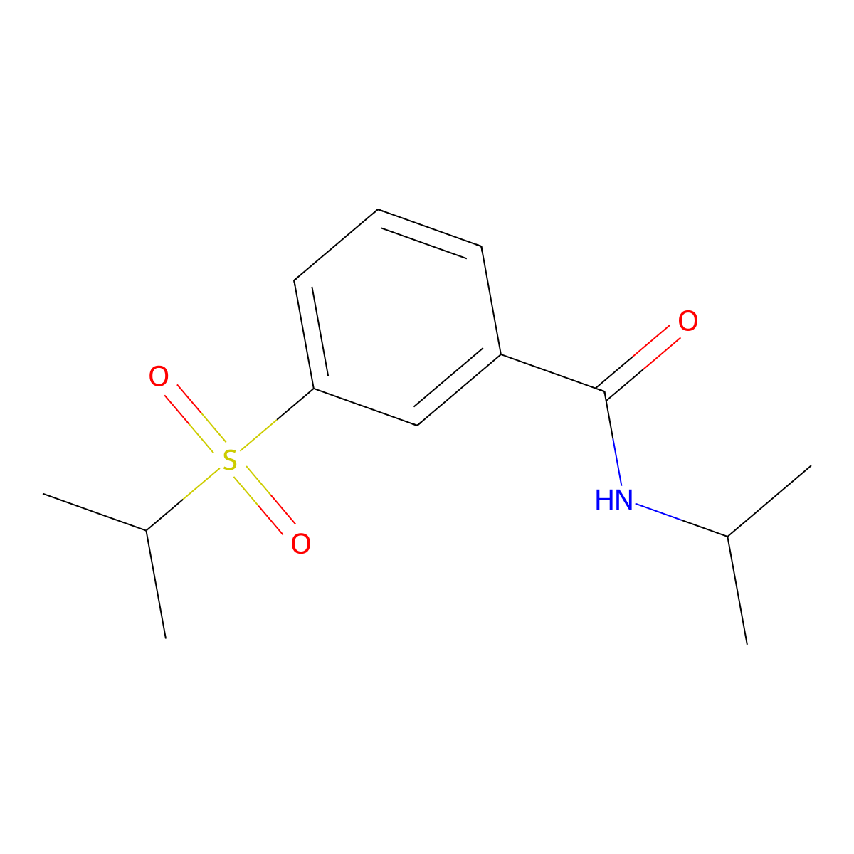 Benzamide, N-isopropyl-m-(isopropylsulfonyl)- molecular structure, CAS 18453-16-2