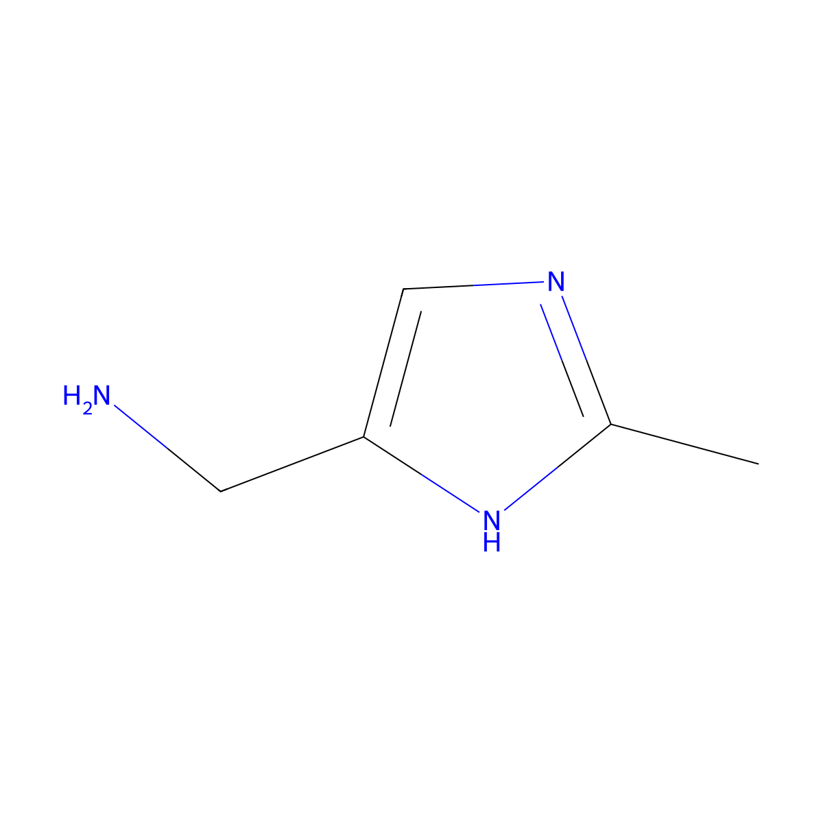(2-methyl-1H-imidazol-4-yl)methanamine molecular structure, CAS 18453-26-4