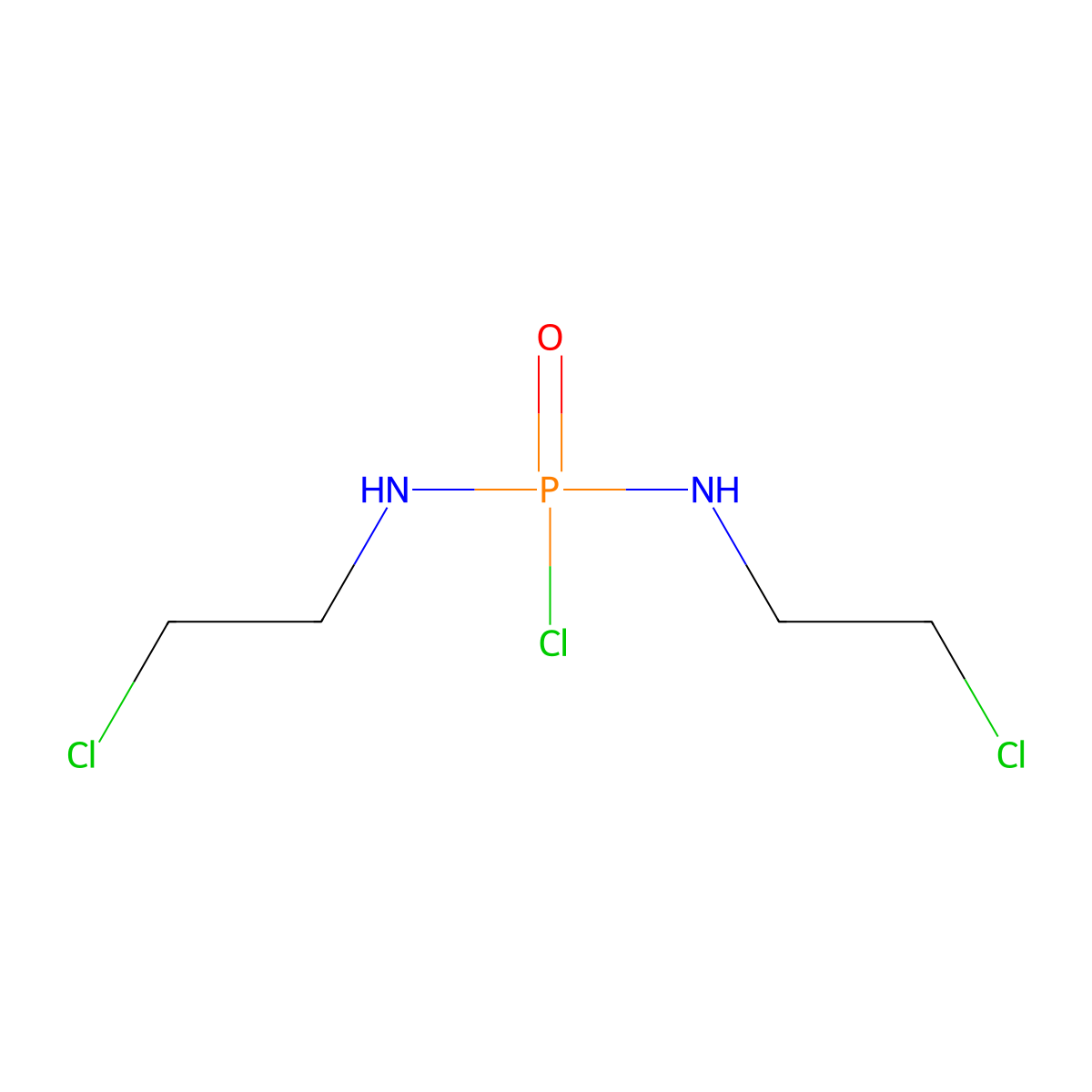 N,N'-Bis(2-chloroethyl)phosphorodiamidic chloride molecular structure, CAS 184532-58-9