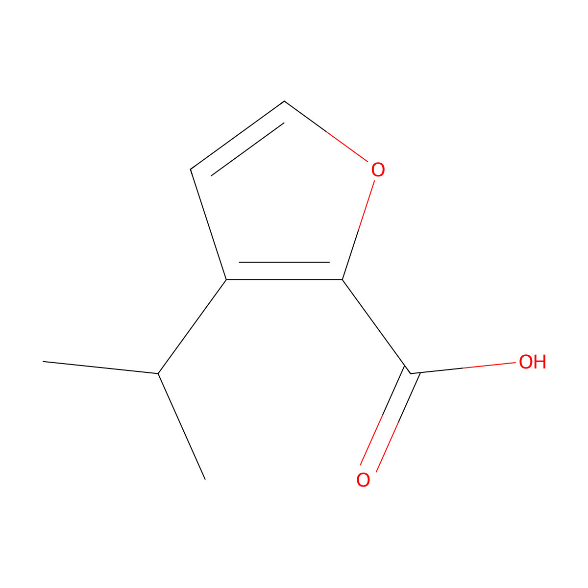 3-(Propan-2-yl)furan-2-carboxylic acid molecular structure, CAS 18454-84-7