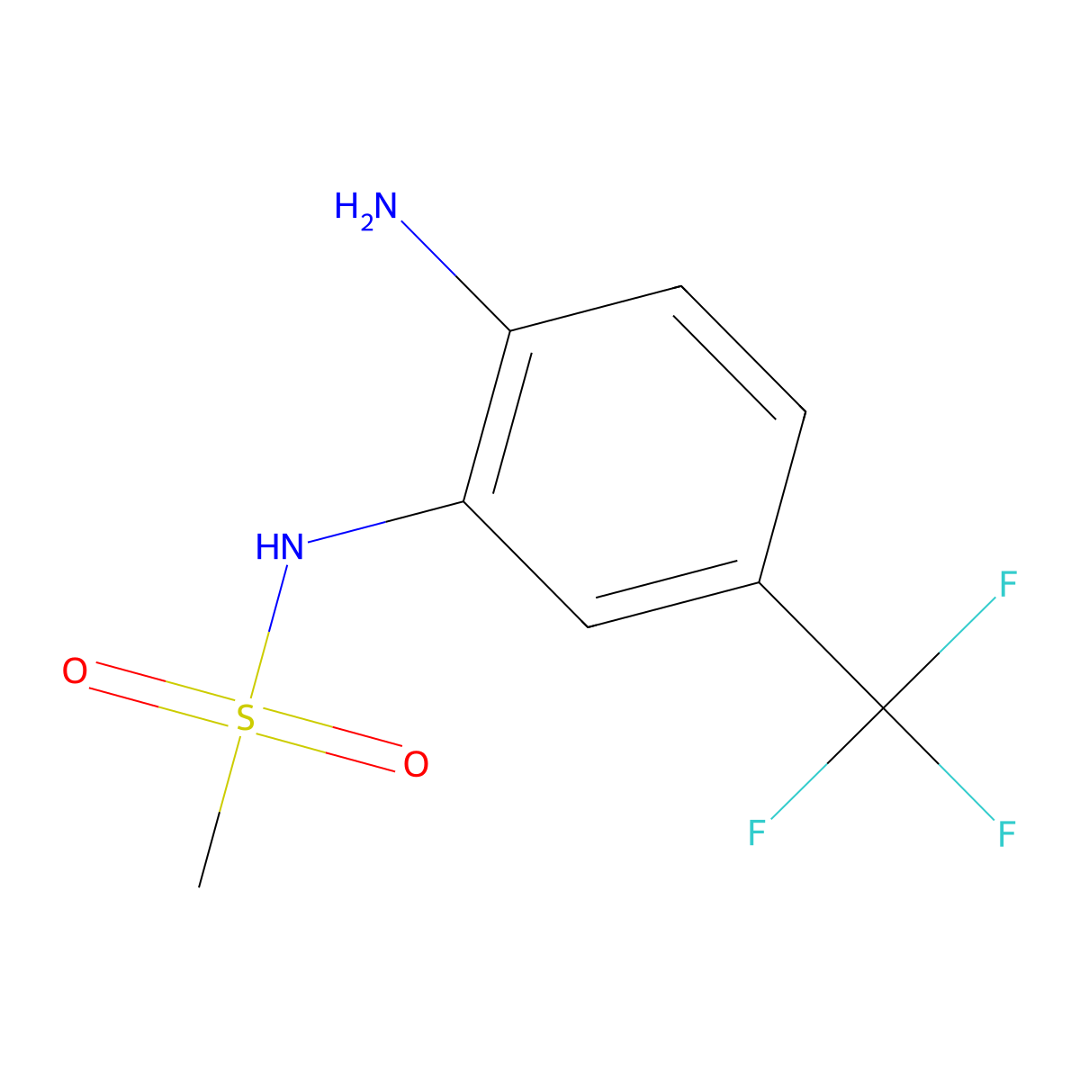 N-[2-Amino-5-(trifluoromethyl)phenyl]methanesulfonamide molecular structure, CAS 1845688-34-7