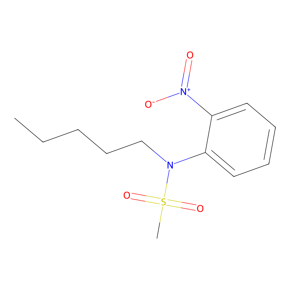 N-(2-Nitrophenyl)-N-pentylmethanesulfonamide molecular structure, CAS 1845689-87-3