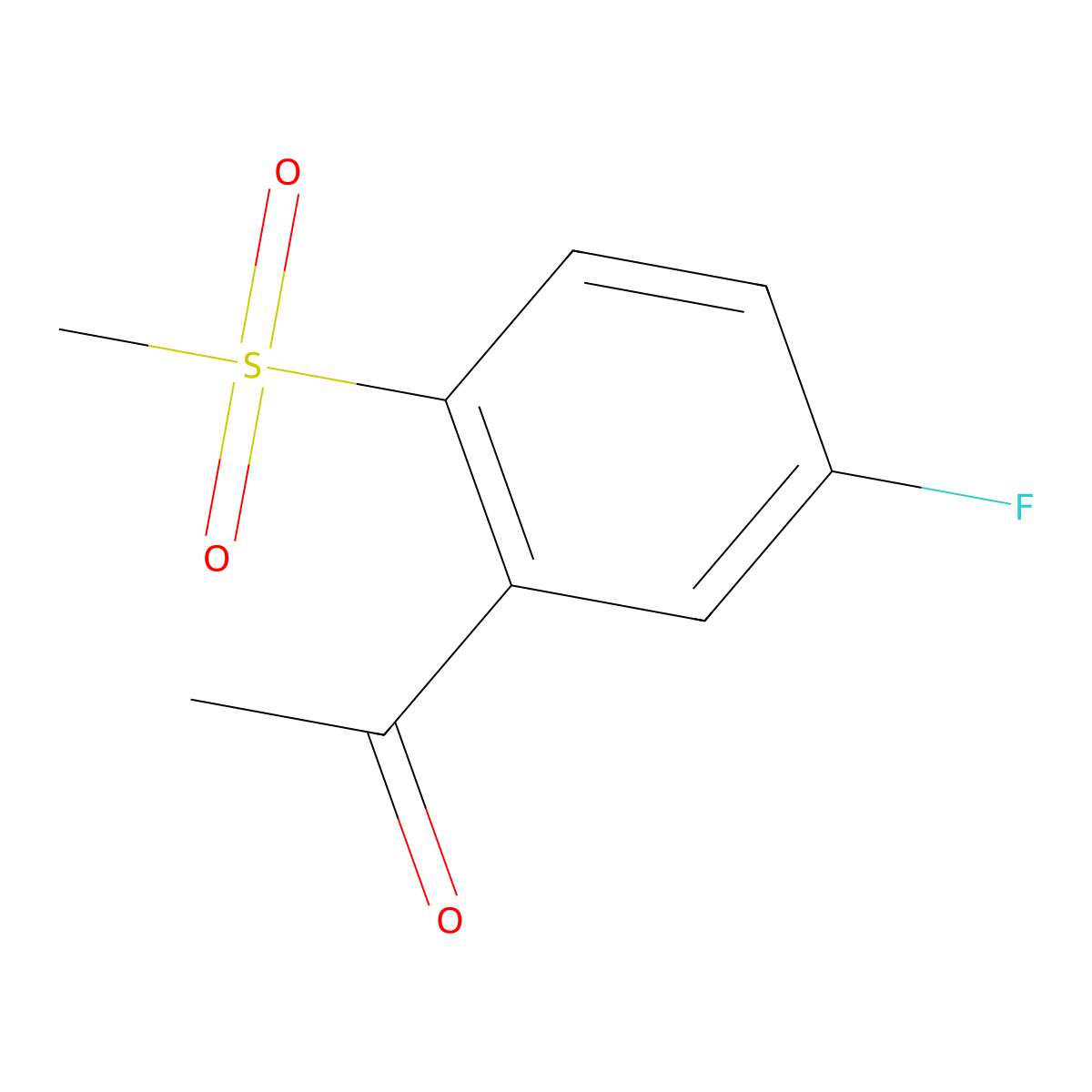 5'-Fluoro-2'-(methylsulfonyl)acetophenone molecular structure, CAS 1845690-53-0