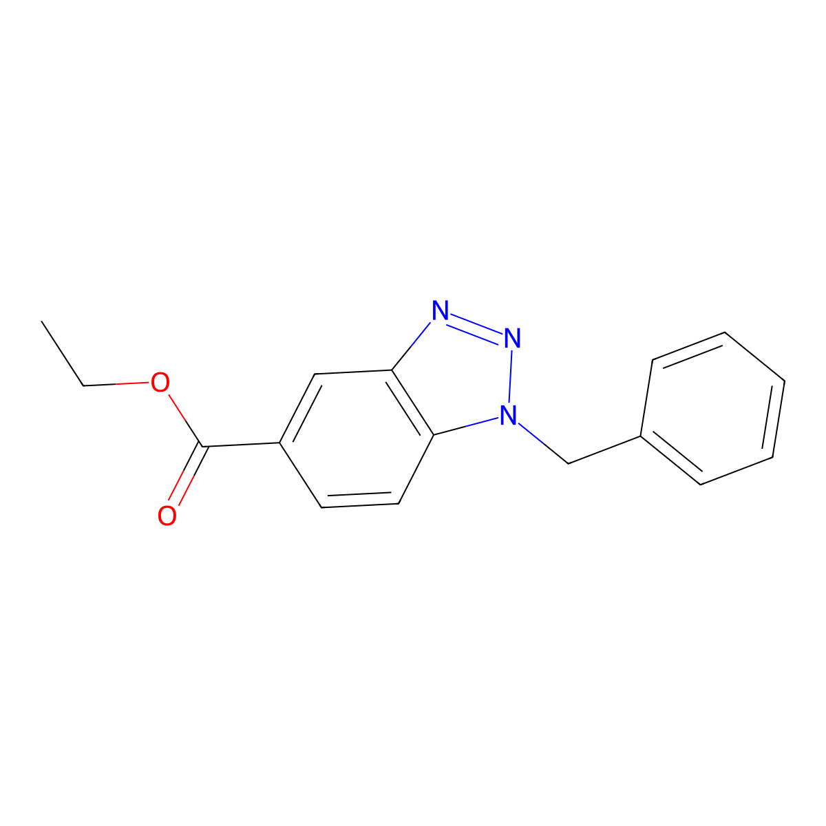 Ethyl 1-benzyl-1H-benzo[d][1,2,3]triazole-5-carboxylate molecular structure, CAS 1845690-61-0