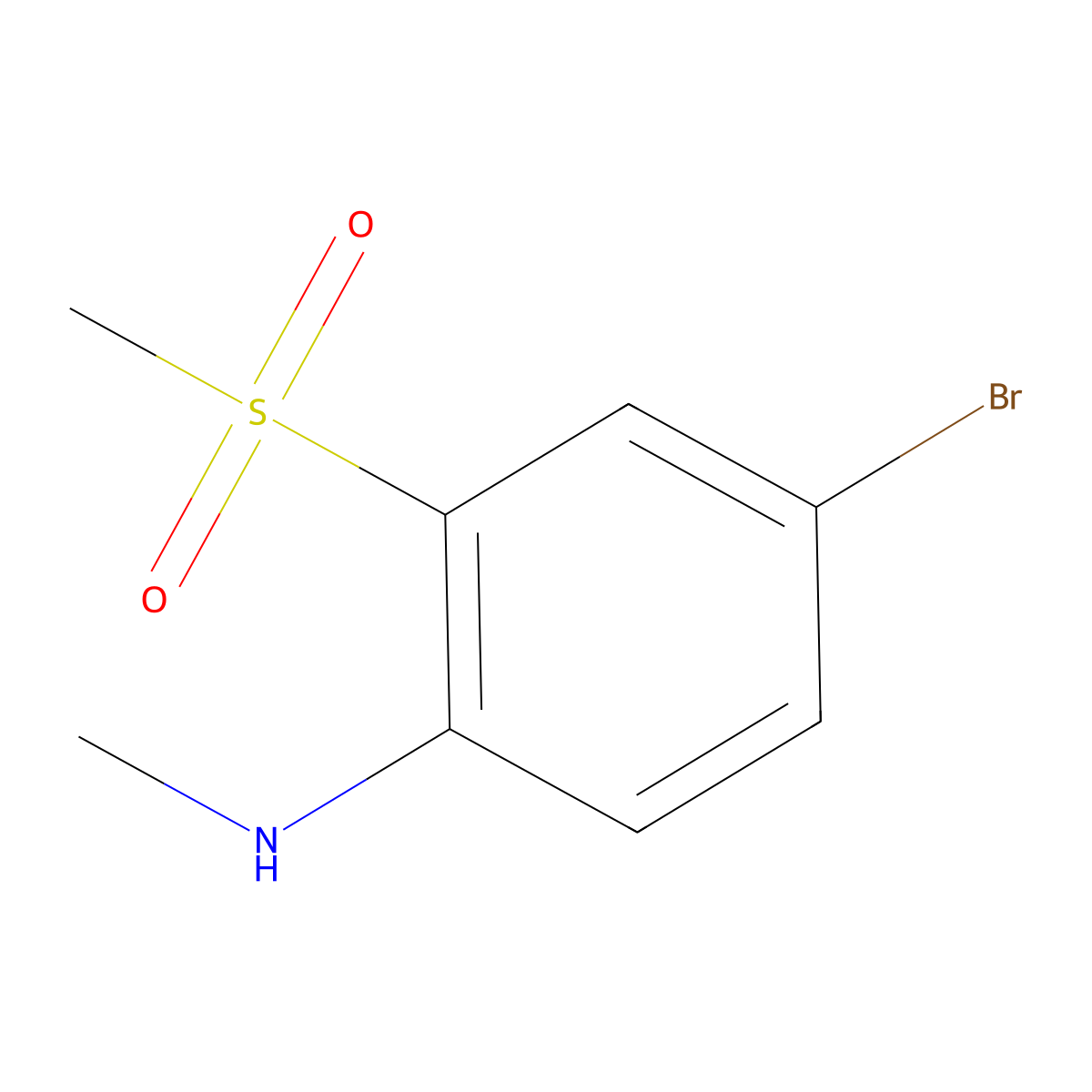 4-Bromo-N-methyl-2-(methylsulfonyl)aniline molecular structure, CAS 1845690-63-2