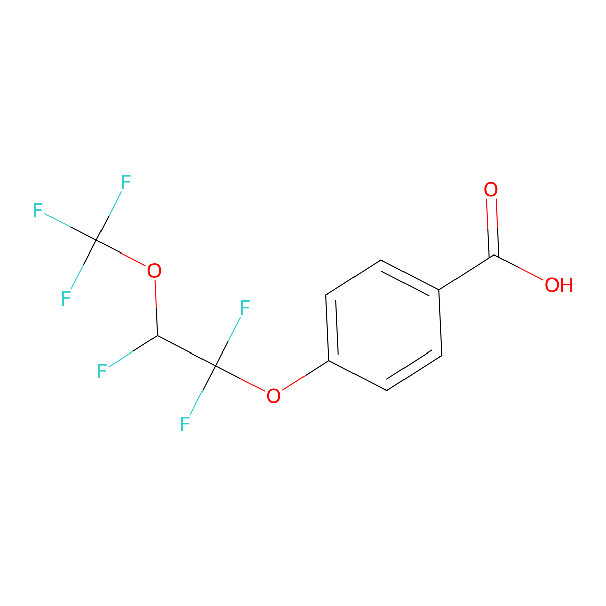 4-[1,1,2-Trifluoro-2-(trifluoromethoxy)ethoxy]benzoic acid molecular structure, CAS 1845695-98-8