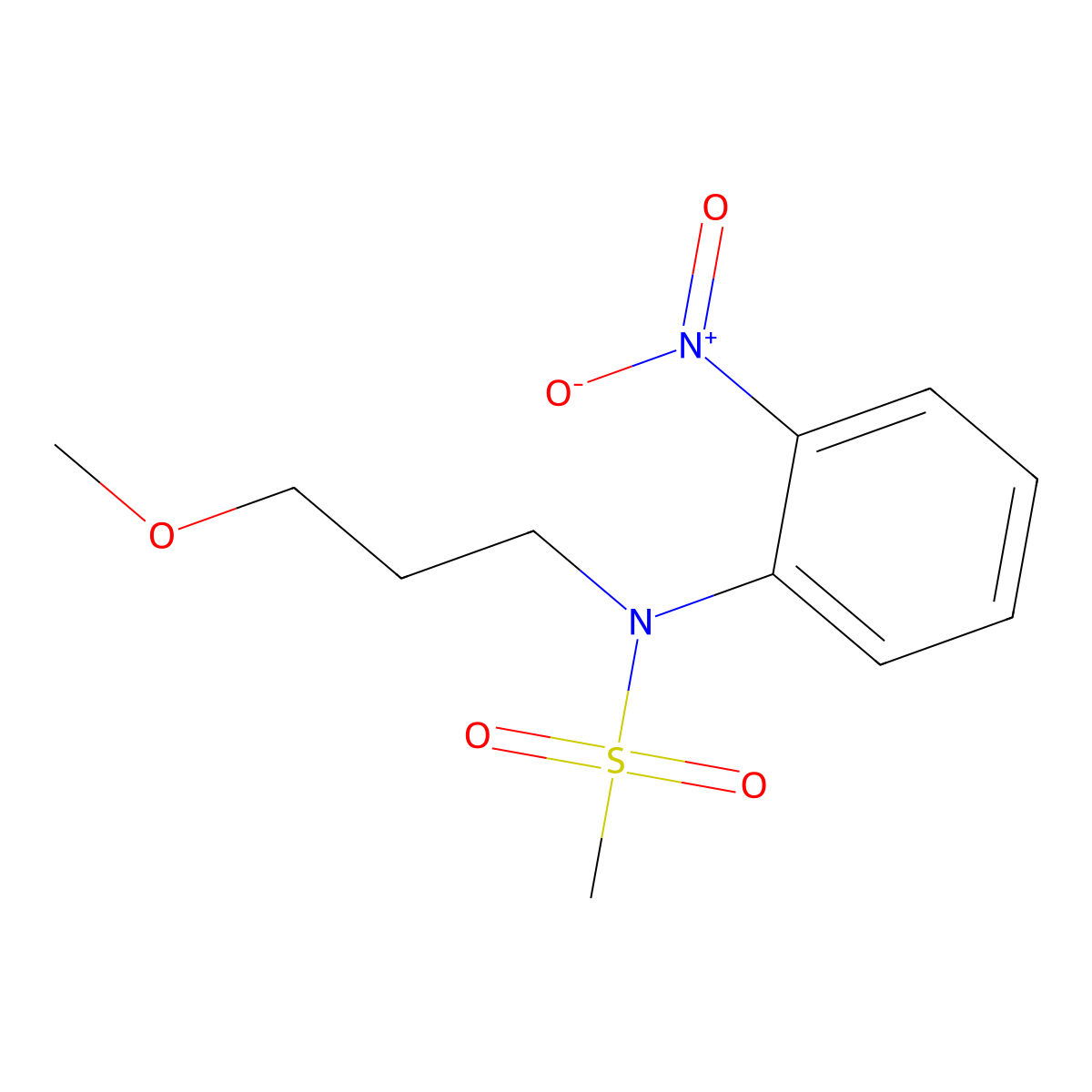 N-(3-Methoxypropyl)-N-(2-nitrophenyl)methanesulfonamide molecular structure, CAS 1845698-50-1